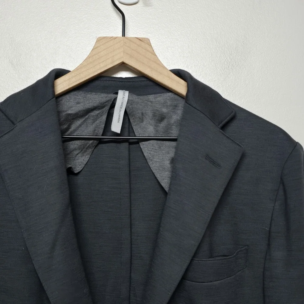 SAMUELSOHN Merino Wool Knit Jacket Gray Blazer Coat Men's 42R $795‎ Business